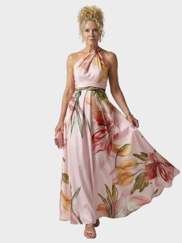 Emilia | Abito maxi a fiori