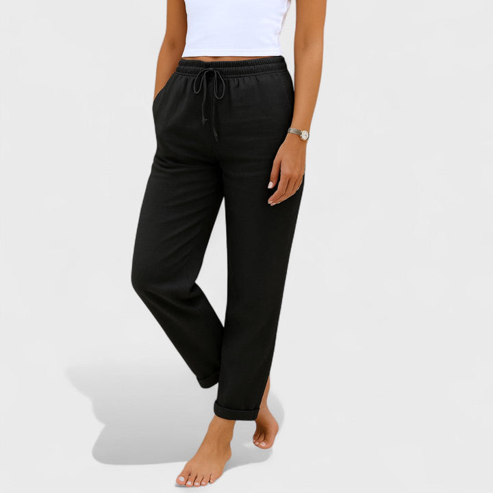 Erminia | Pantaloni stretch in lino