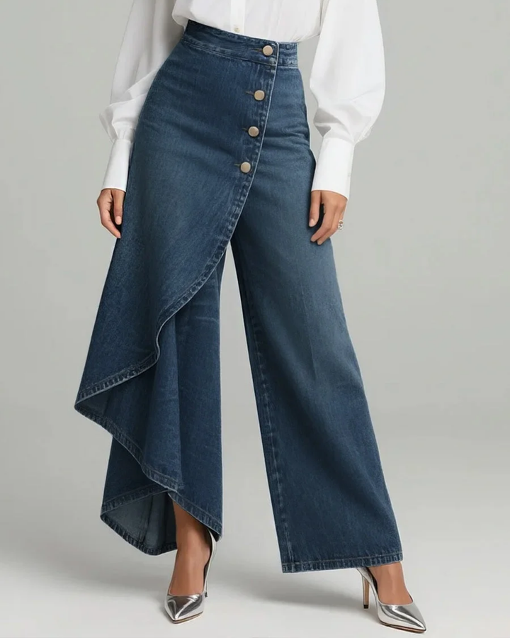 Lubomira | Pantaloni jeans avvolgenti
