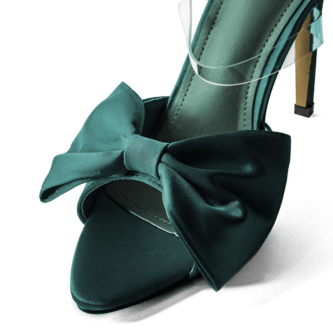 Slingback-korkokengät rusetilla