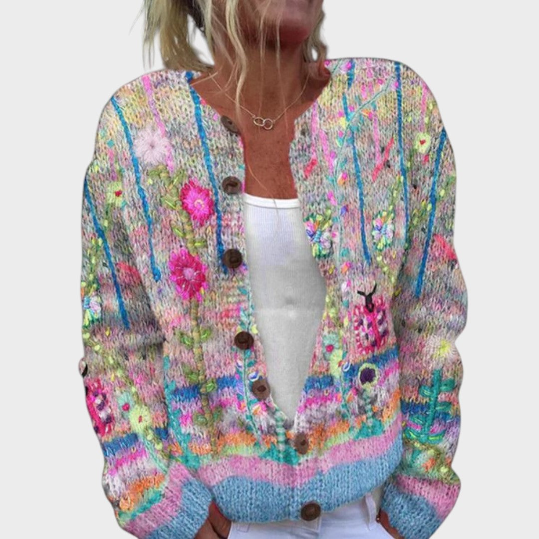 Teresa | Cardigan floreale autunnale