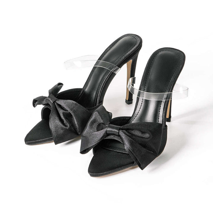 Slingback-korkokengät rusetilla