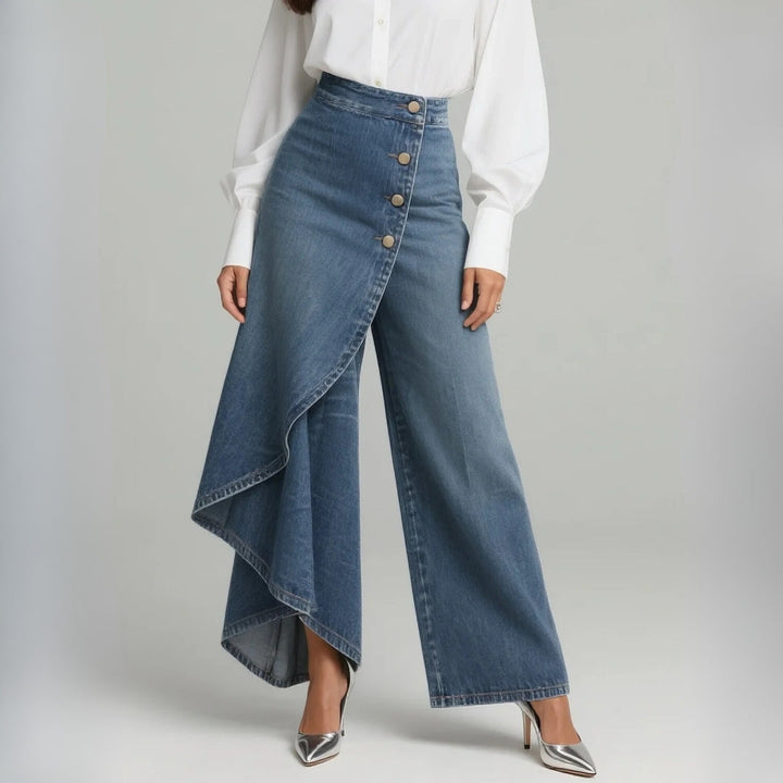 Lubomira | Pantaloni jeans avvolgenti