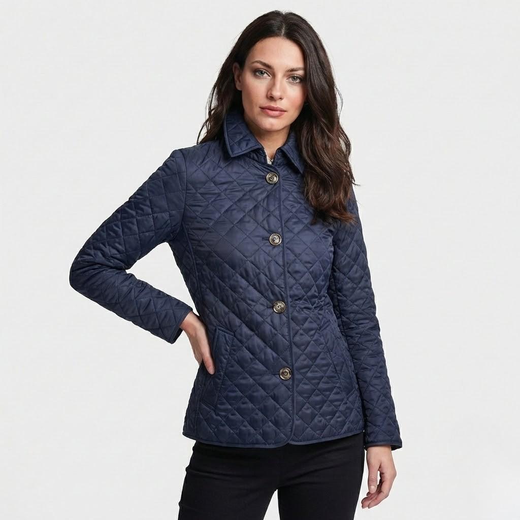Kevyt vuorattu takki puuvillasekoitteesta, slim fit