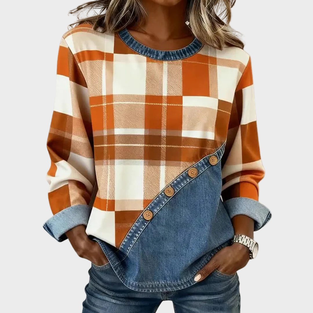Tamara | Maglione patchwork a quadri
