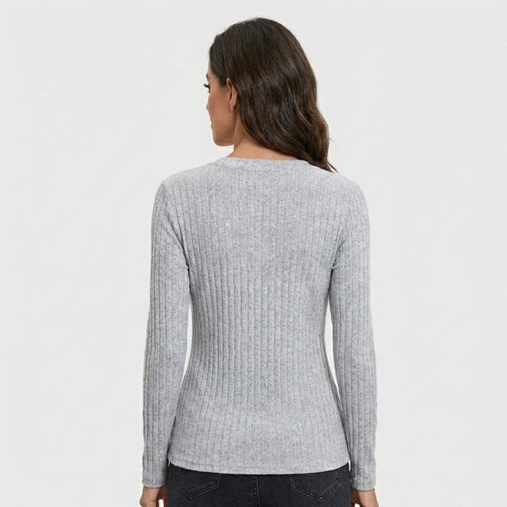 Ribattu puuvillasekoite neulepaita slim fit -mallilla