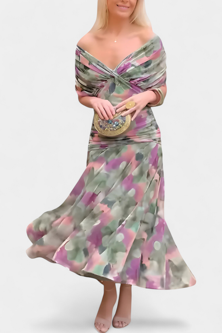 Magda | Vestito lungo floreale