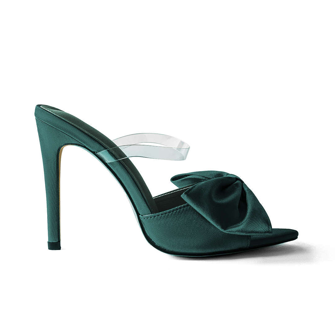 Slingback-korkokengät rusetilla