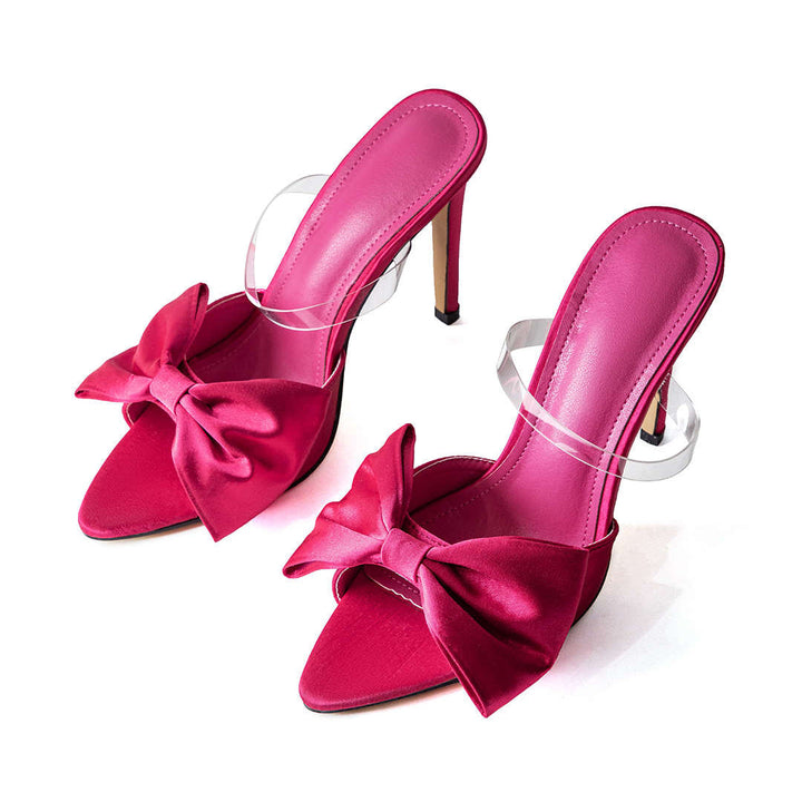 Slingback-korkokengät rusetilla