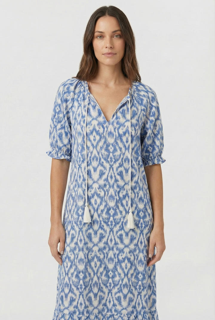 Denisa | Kukkaistuotanto maxi mekko V-aukolla