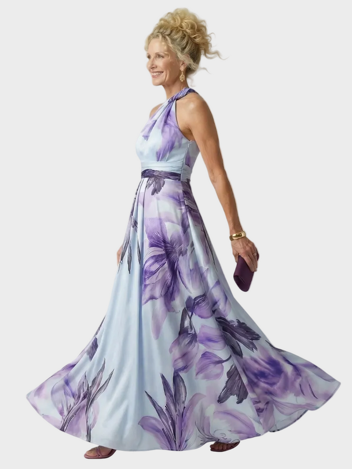 Emilia | Abito maxi a fiori