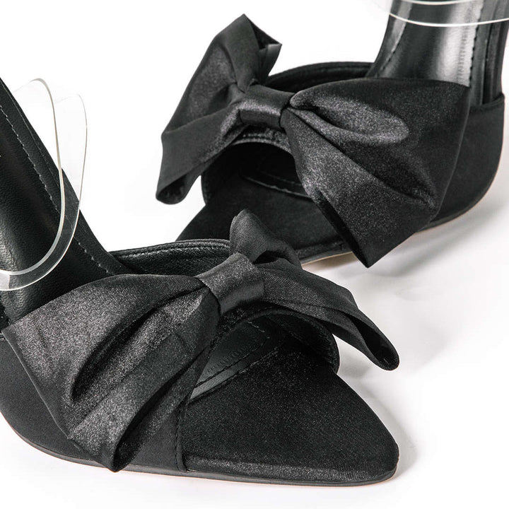 Slingback-korkokengät rusetilla