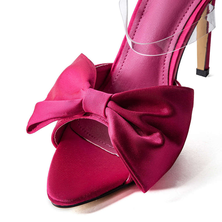 Slingback-korkokengät rusetilla