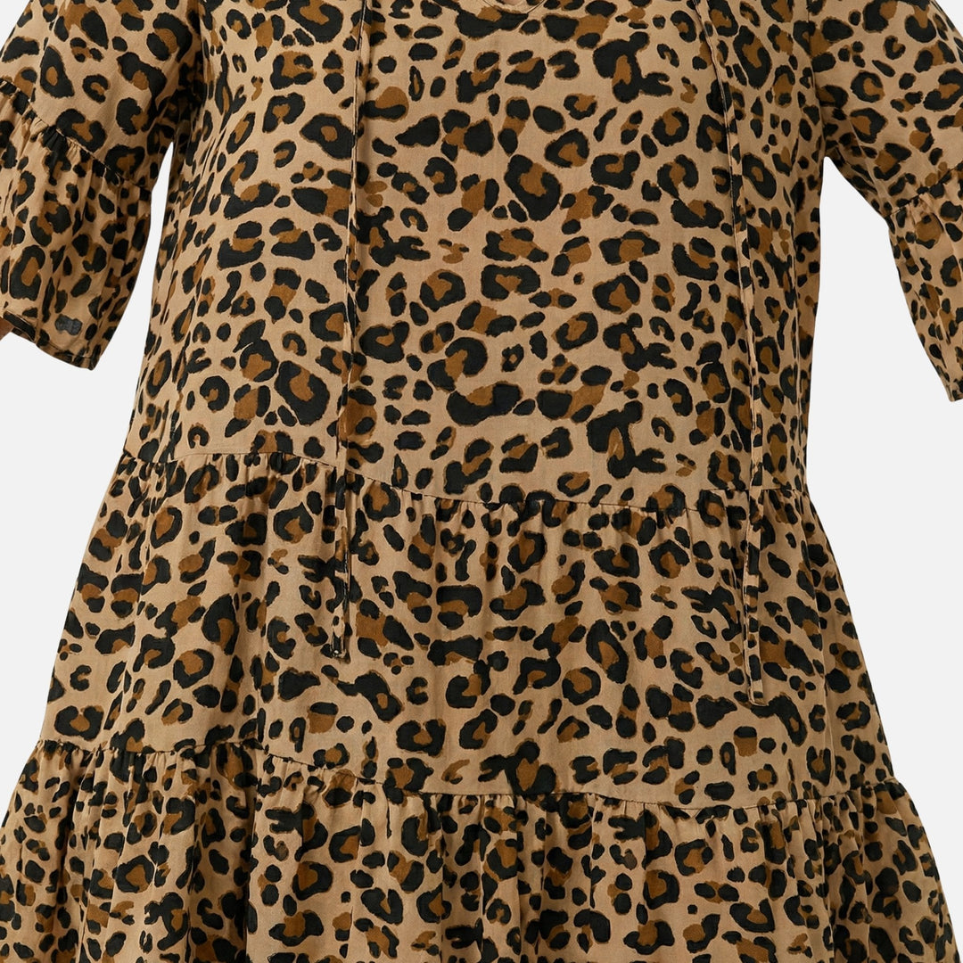 Alexandra | Midi mekko leopardikuosisella
