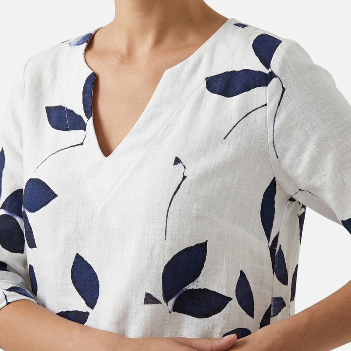 Petronela | Midi mekko lehtikuvioilla