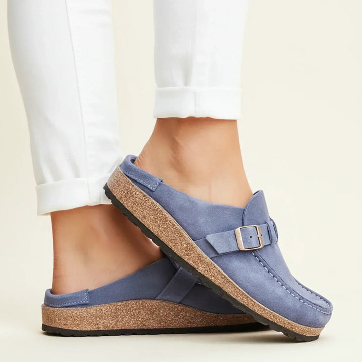 Mukavat avokärkiset slip-on kengät