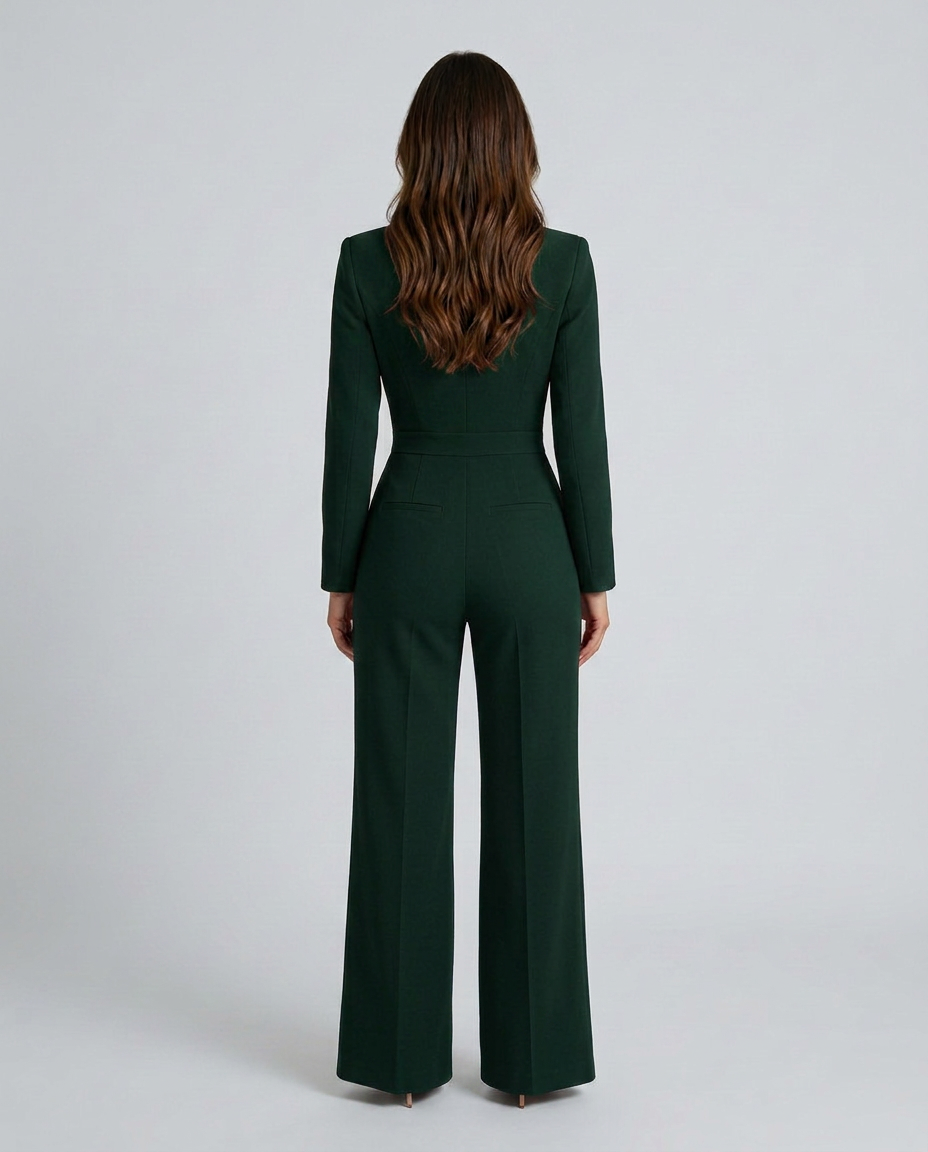 Antónia | Tyylikäs haalari leveillä lahkeilla ja kauluksella