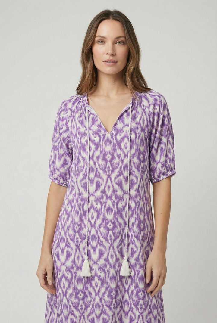 Denisa | Kukkaistuotanto maxi mekko V-aukolla