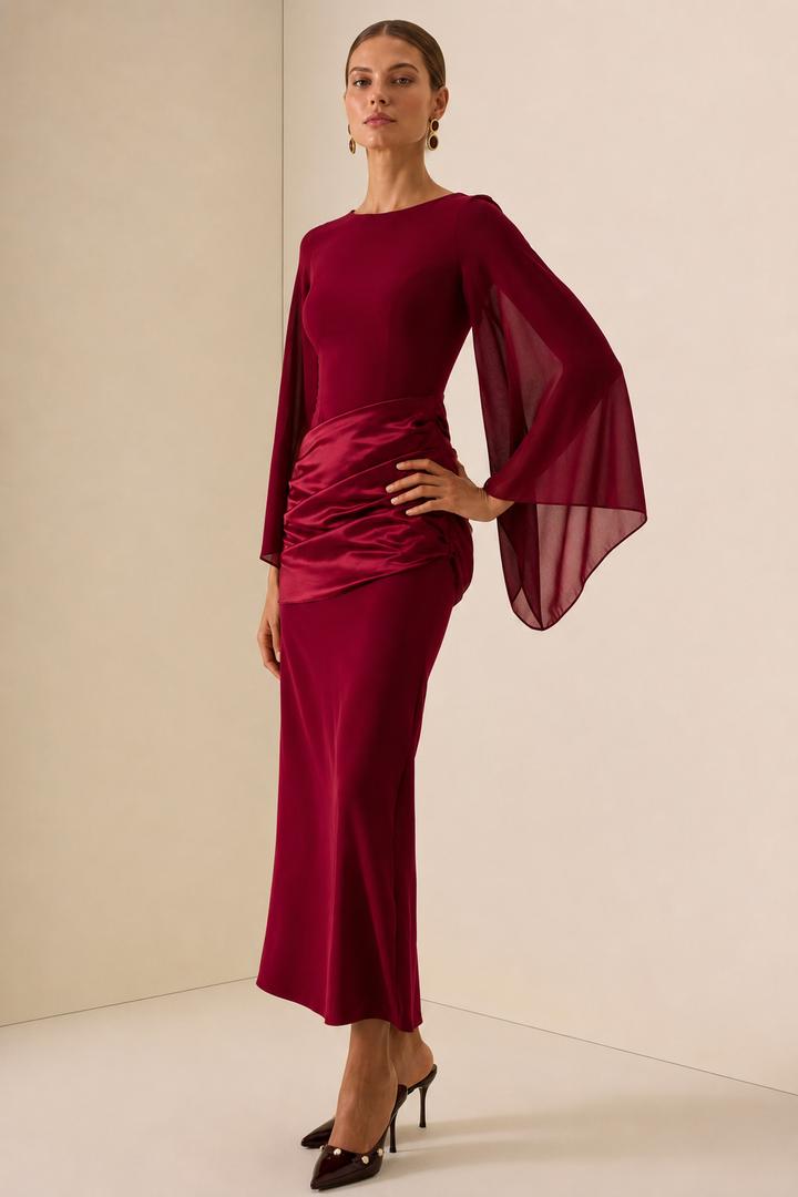 Alana | Maxi mekko viittahihalla
