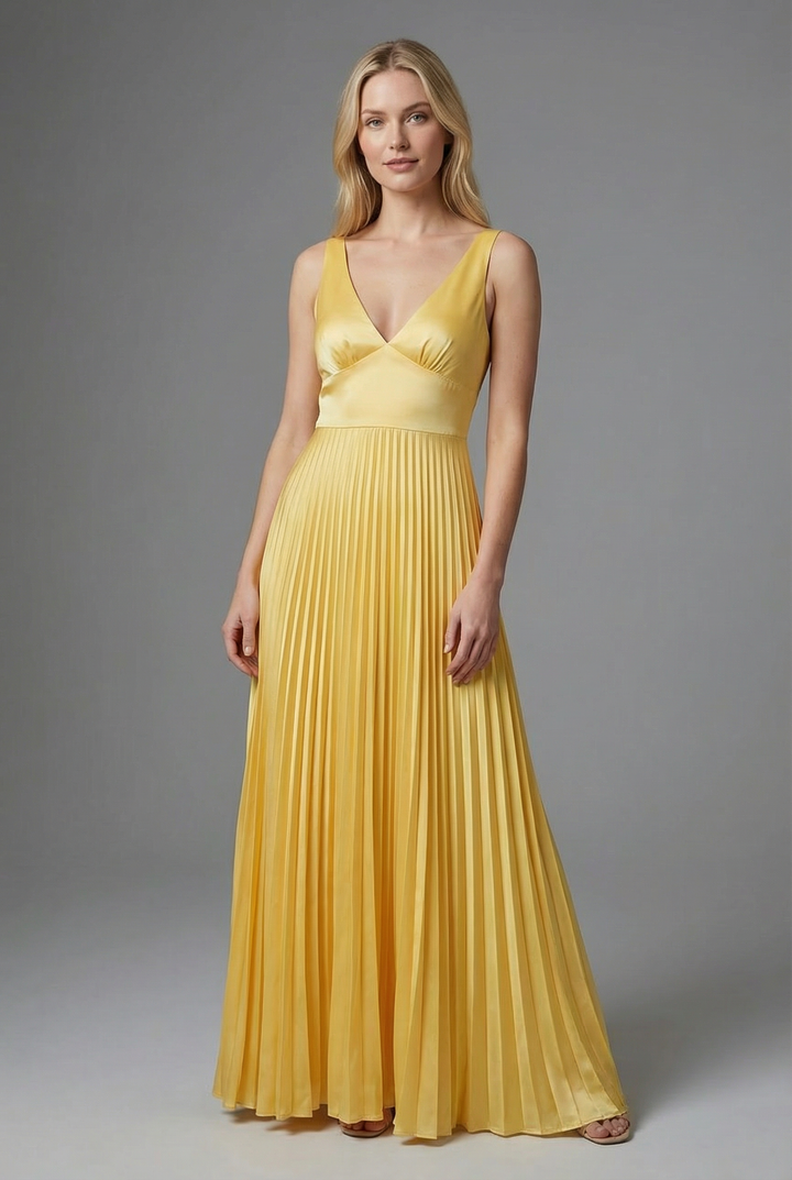 Brigita | Kelta pleated maxi-mekko