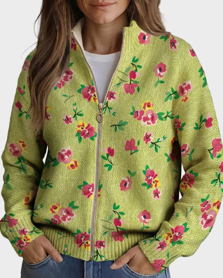 Constance | Cardigan rosa a fiori