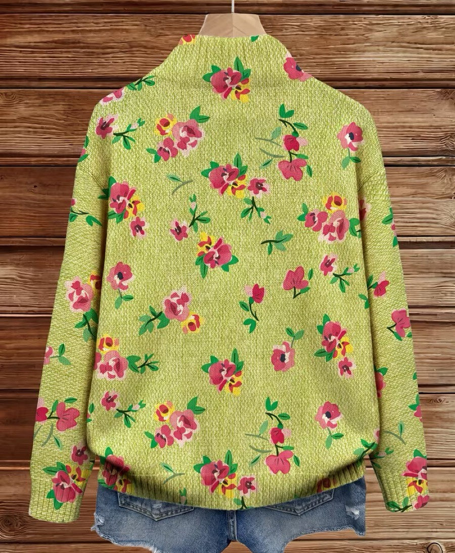 Constance | Cardigan rosa a fiori