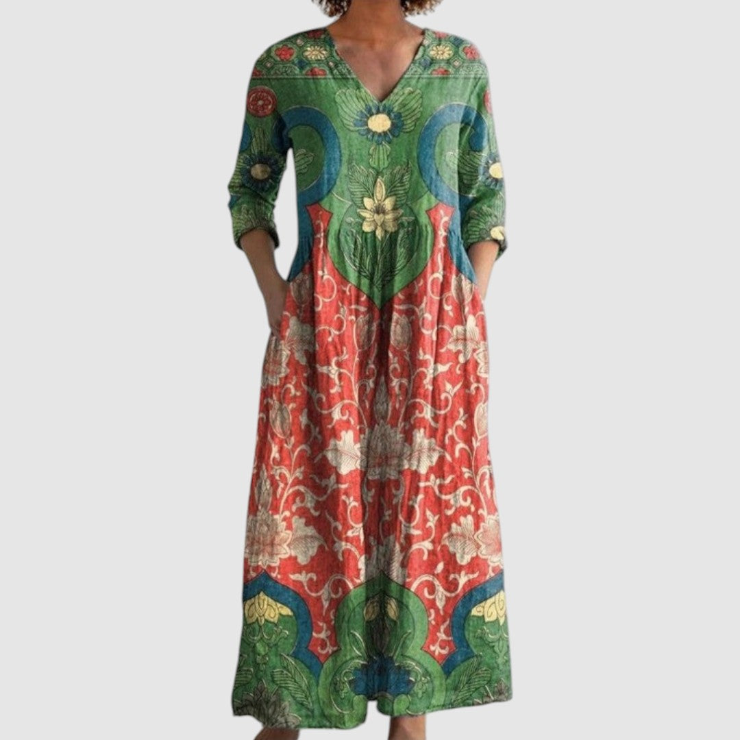 Silvana | Vestito maxi floreale