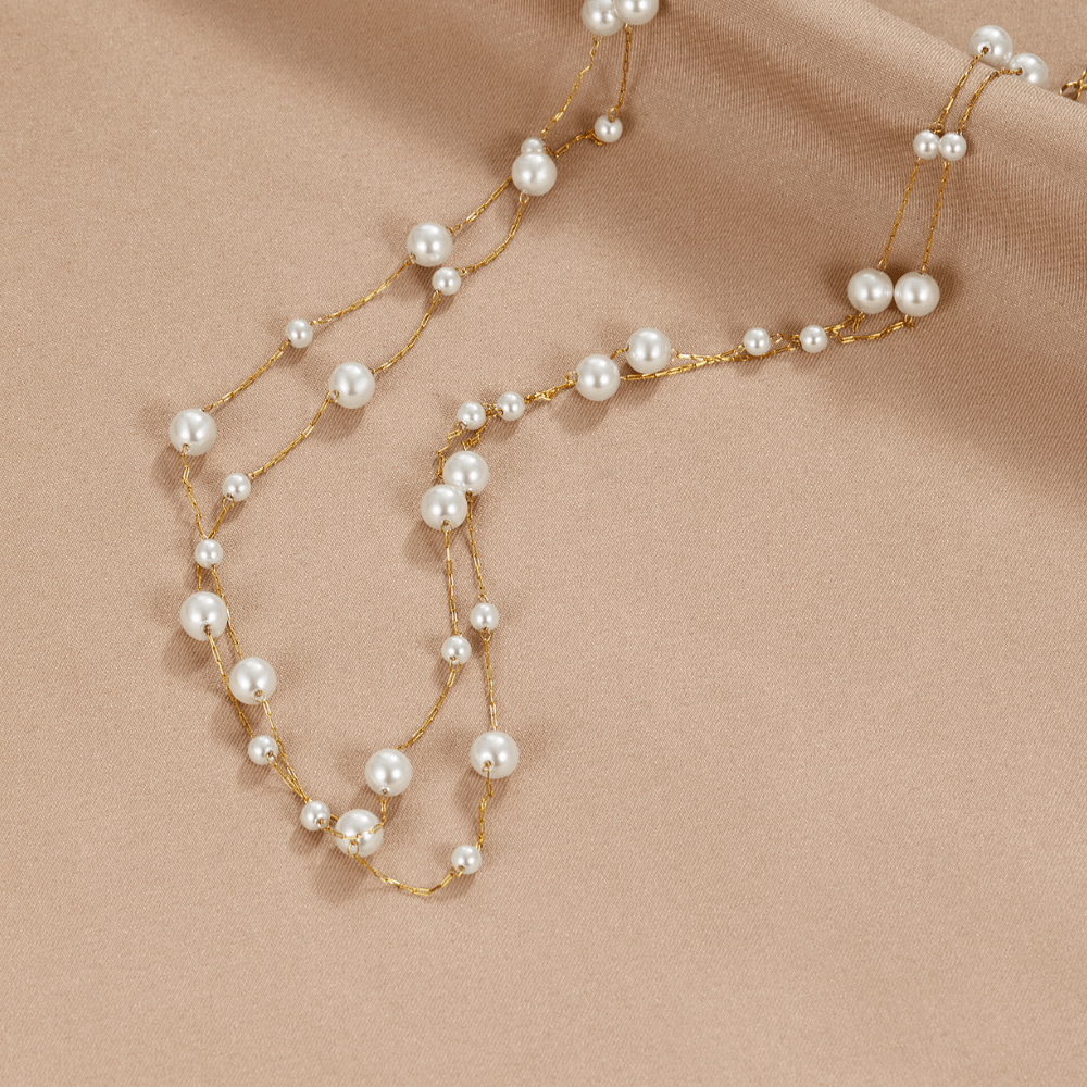 Kerrostettu hieno kaulakoru Tori