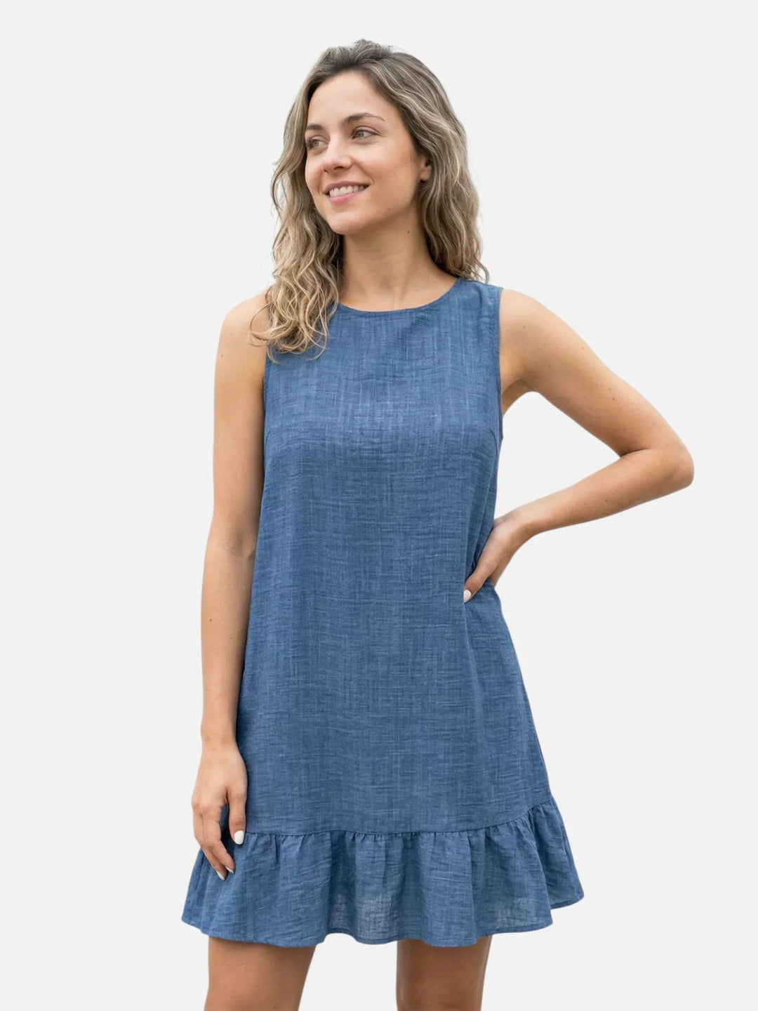 Pravoslava | Vapaa mini mekko röyhelöreunalla