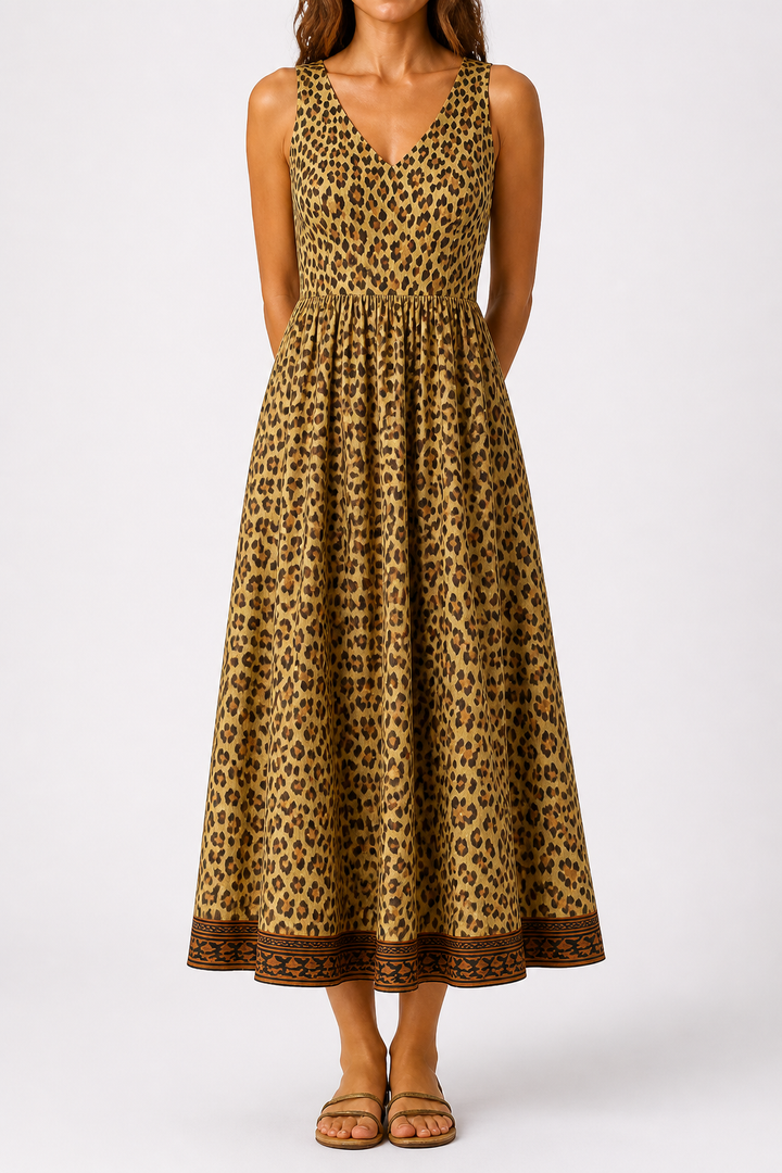 Milena | Midi mekko leopardikuosisena