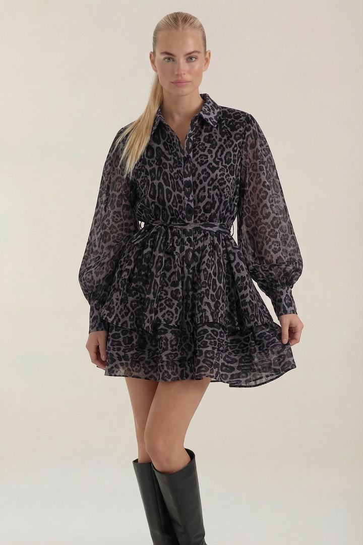 Adelína | Mini mekko leopardikuviolla